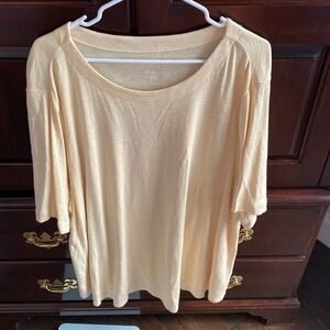 Light yellow j Jill cotton top